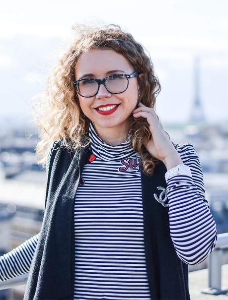 Outfit: Typical striped Shirt above the rooftops of Paris