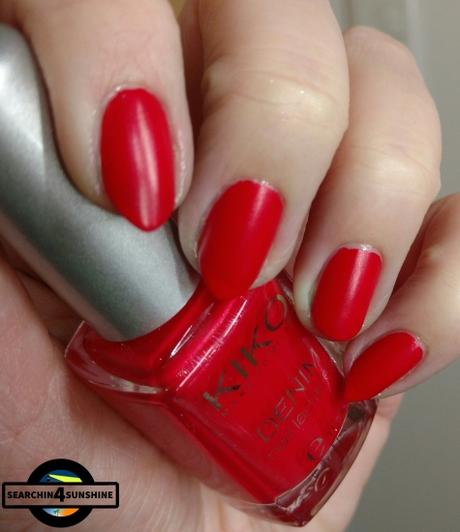 [Nails] KIKO DENIM nail lacquer 461 Art Poppy Red mit Totenköpfen