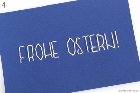 DIY Osterkarte sticken | DIY embroided Easter Card
