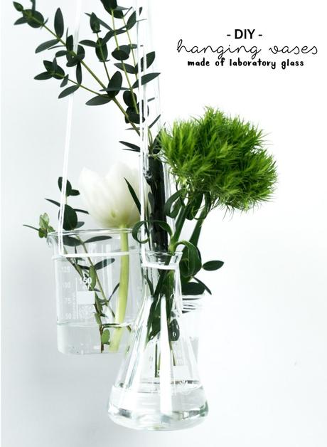 Zeit für Frühling: DIY Vase aus Laborgläsern