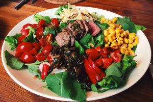 Salat mit Steak