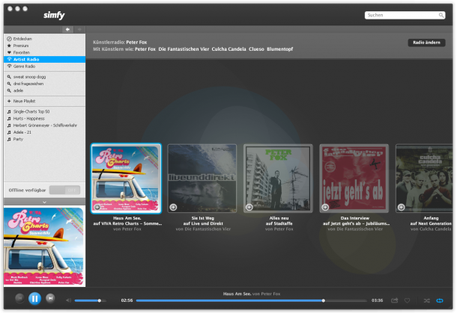 Simfy – Der Musik-Streaming Dienst, der auch in Deutschland funktioniert