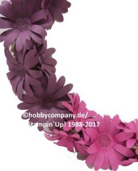 Papierblumen-Kranz mit der Stanze Gänseblümchen von Stampin Up!