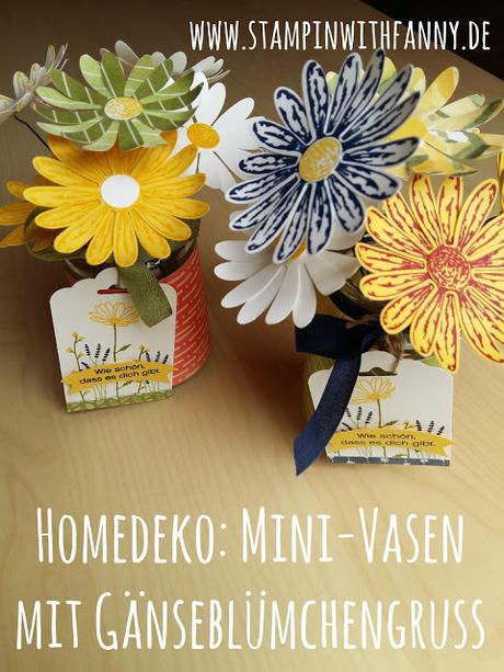 Make & Take #1 meiner Katalogparty: Mini-Vase mit Gänseblümchen