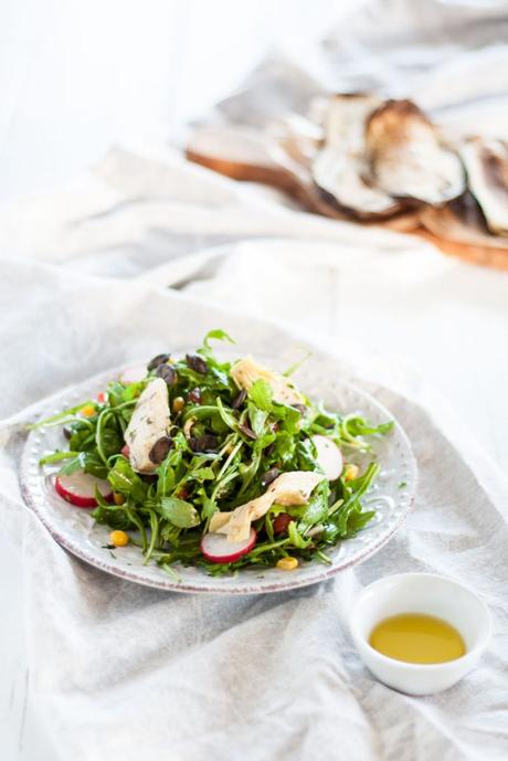 Vegan Monday – Mediterraner Rucola Salat mit Artischocken