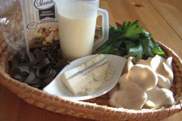 Zutaten für Austernpilze mit Gorgonzola