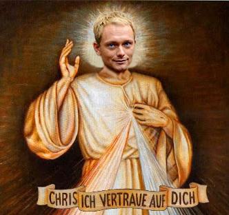 Christian Lindner: Auferstehungswunder, Jesus der FDP, Jungfrauengeburt? Endlich zahlt sich seine Haar-Tranplantation aus.