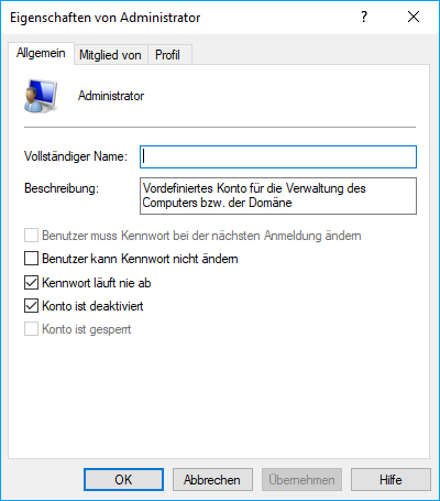 Windows 10: Administratorkonto aktivieren