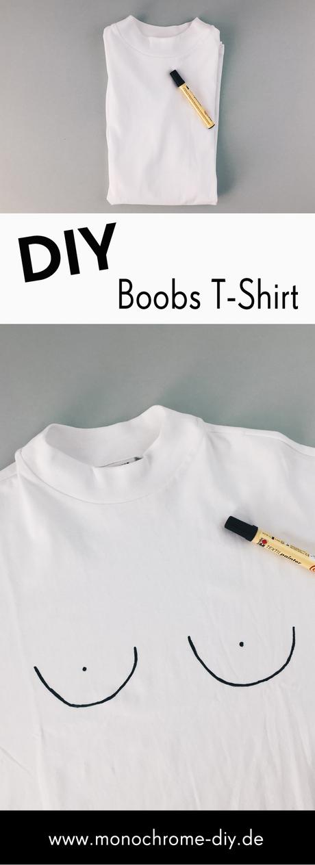 Leichtes DIY: T-Shirt mit Brüsten bemalen