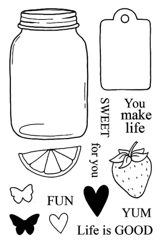 Jane's Doodles - Clear Stamps - LIFE IS GOOD