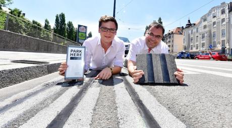 Parken in München: ParkHere Sensoren zeigen freie Parkplätze