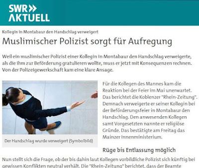 Skandal: Polizeiführung in Rheinland-Pfalz schützt schariakonformen Polizisten