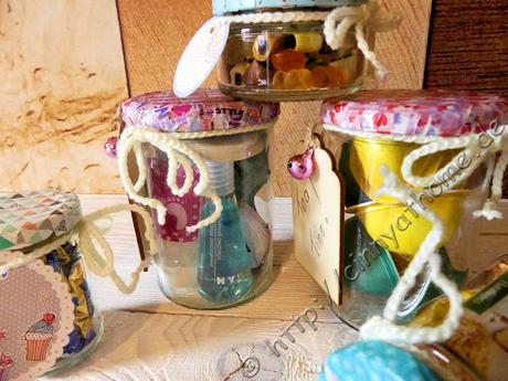 So werden Geschenke im Glas niedlich #DIY #WashiTape #Umweltfreundlich