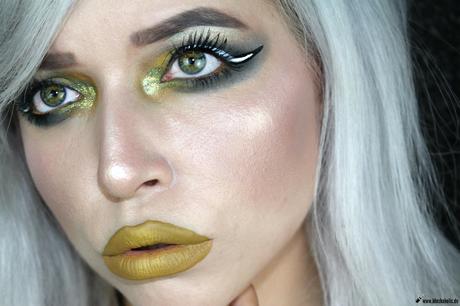 |Look| Anastasia Beverly Hills Subculture Palette Mustard Teal Graphic Liner