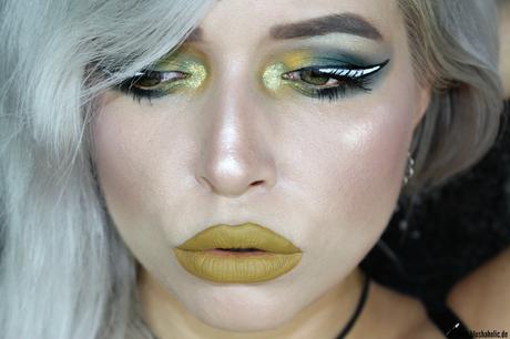 |Look| Anastasia Beverly Hills Subculture Palette Mustard Teal Graphic Liner