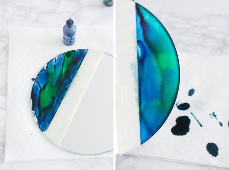Zurück aus der Pause und ein Spiegel mit DIY Aquarell-Dekor
