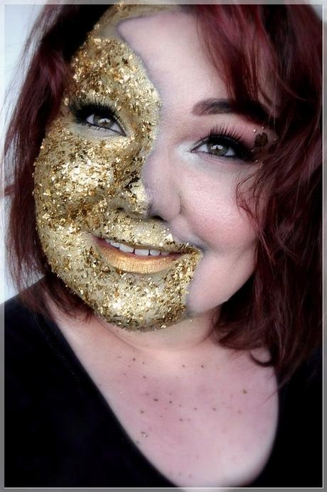 gold foil makeup look