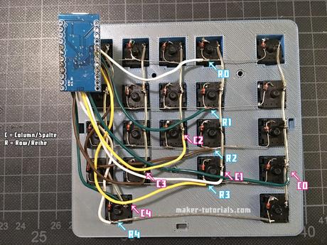 Gamepad/Macro Pad mit Mechanische Cherry MX Tasten 3D drucken – Arduino Pro Micro