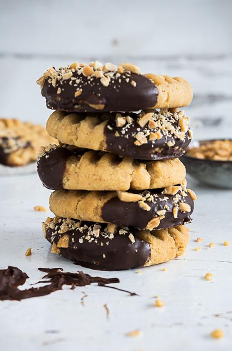 Erdnussbutter Cookies mit Schokolade