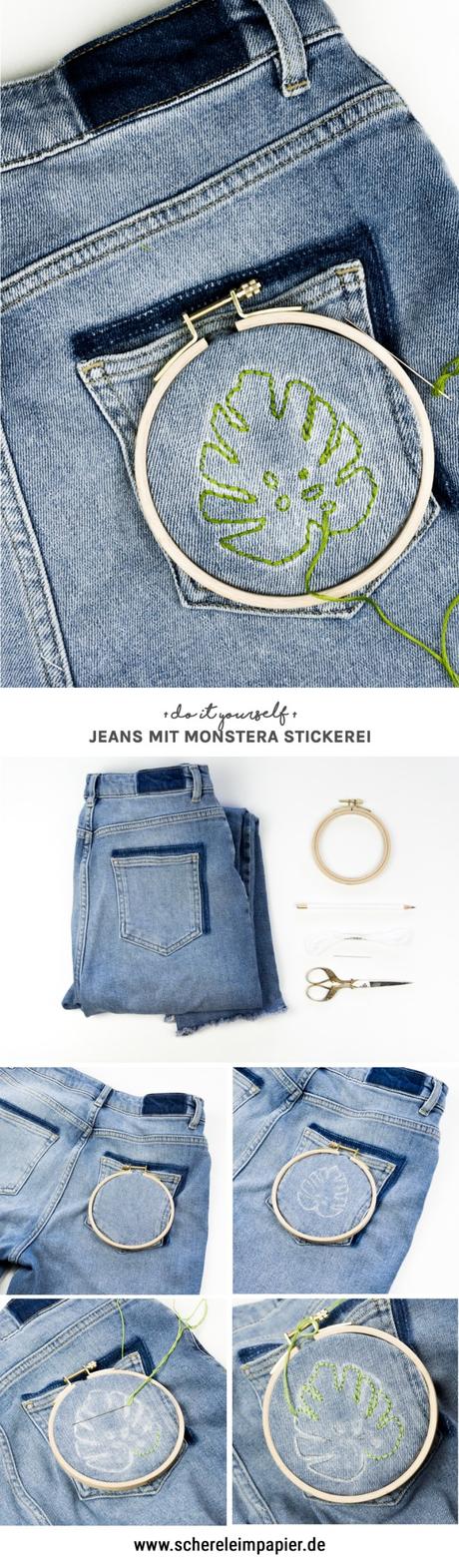 Mein DIY Jeans Projekt: 1 Hose, 2 florale Ideen