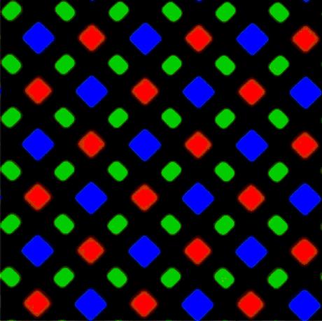 iPhone X Diamat-Subpixel Pattern (BIldquelle: Techcrunch.com)