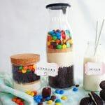 Backmischung im Glas: Cookies mit Smarties (inkl. Etiketten zum Download)