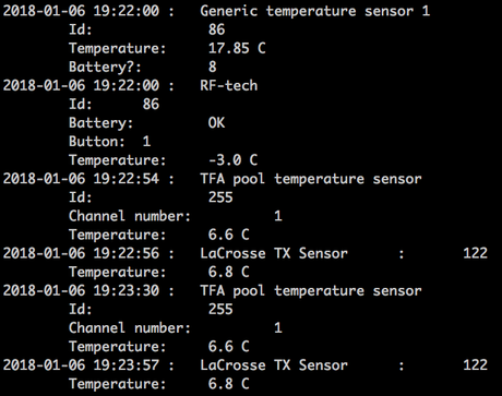 rtl_433 für den Raspberry Pi selbst compilieren um Temperatursensoren und Luftruck von Autoreifen (TPMS) uä. auf 433,92 Mhz zu empfangen