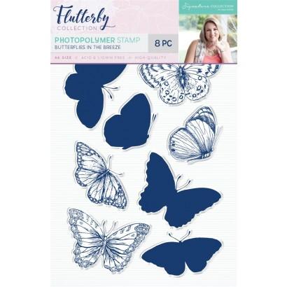 Sara Signature Collection - Flutterby - Photopolymer Stamp - Butterflies in the Breeze