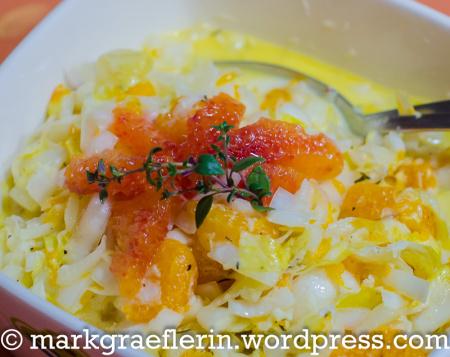 Chicorée-Salat mit Mandarinen und Blutorange