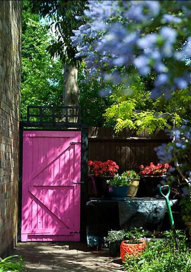 Gartentor in pink