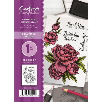 Crafter's Companion A6 Unmounted Rubber Stamp - Beautiful Bloom