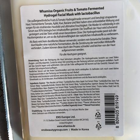 Whamisa Hydrogel Mask Organic Fruits + Wet Brush Haarbürste Flex Dry Petrol [Werbung]
