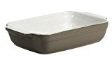 Crealys 512728 Auflaufform mit Keramikgriffen, oval, 25 x 15 x 5 cm, Graubraun Crealys 512728 Auflaufform mit Keramikgriffen, oval, 25 x 15 x 5 cm, Graubraun