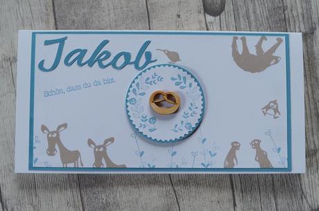 Babyalbum fia an Buam Eine passende Karte zum Babyalbum mit Cats on Appletrees-Stempel