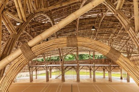 Bambusdesign: Beeindruckende Sporthalle aus Bambus