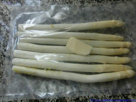 Spargel sous vide-gegart Spargel sous vide-gegart
