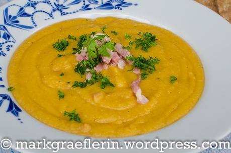 Schwedische Küche: Hausmannskost – Gelbe Erbsensuppe mit Gemüse und Speck
