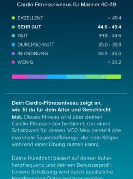 Fitbit Charge 3 Cardio Fitness Niveau