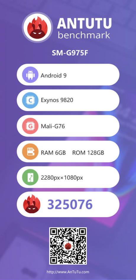 Samsung Galaxy S10 zeigt sich erstmals im AnTuTu-Benchmark mit Exynos 9820 Samsung Galaxy S10 zeigt sich erstmals im AnTuTu-Benchmark mit Exynos 9820