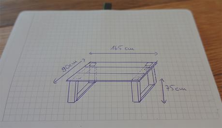 DIY Esstisch aus alten Holzbohlen selber bauen DIY Esstisch selber bauen aus Holzbohlen