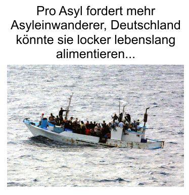 Pro Asyl fordert mehr Asyleinwanderer aufzunehmen, noch ein paar Millionen sind locker zu verkraften
