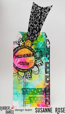 Mixed Media Tags with the new stamps from Rubber Dance
