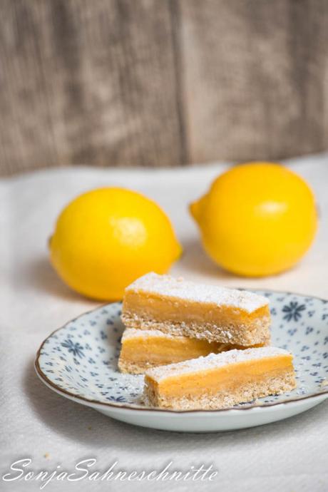 Rezept für saftige Zitronen-Schnitten (glutenfrei)