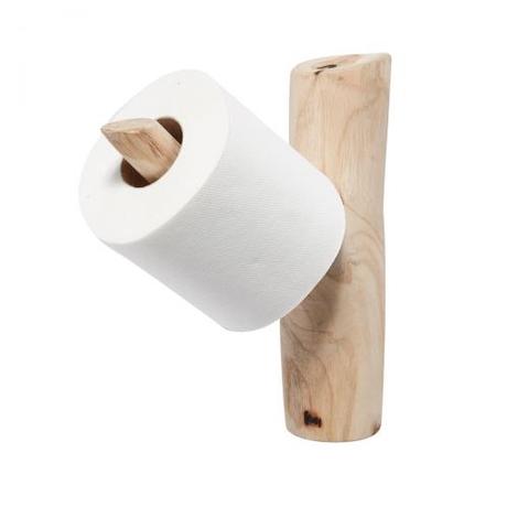 Plastikfreies Badezimmer: Toilettenpapierhalter aus Holz