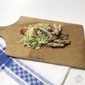 Selbstgemachtes Gyros mit Krautsalat Selbstgemachtes Gyros mit Krautsalat