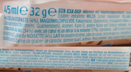 ACHTUNG : Es zählt nur die Zutatenliste auf dem Produkt – Beispiel KINDER Bueno Ice Cream Bar Kinder Bueno Ice Cream Bar