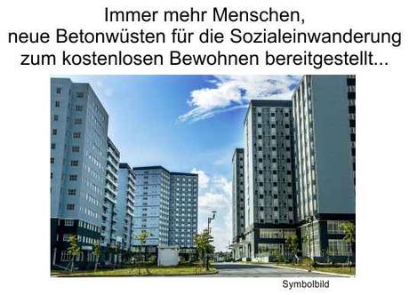 Wohnungsnot durch Sozialeinwanderung – deutsche Familien sollen in Flüchtlingsheime und Grundstücksbesitzer enteignet werden