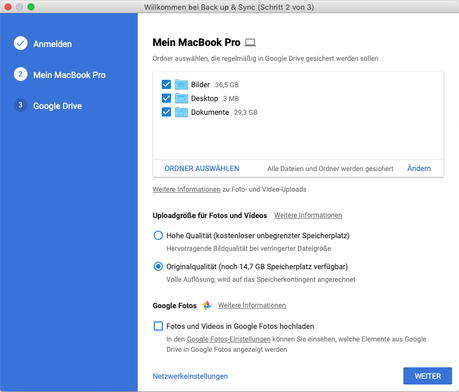 Google Drive am Mac installieren