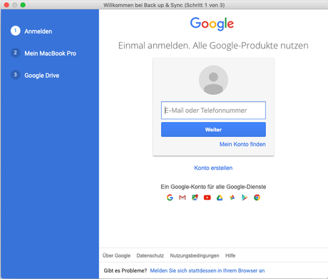 Google Drive am Mac installieren