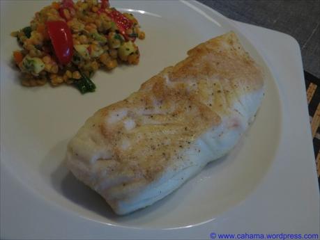 Filet vom weißen Heilbutt – gebraten Filet vom weißen Heilbutt – gebraten